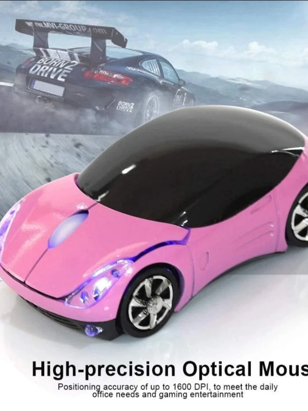 2.4G Car Mouse with USB Reciver 1600DPI Optical Mouse for PC Computer